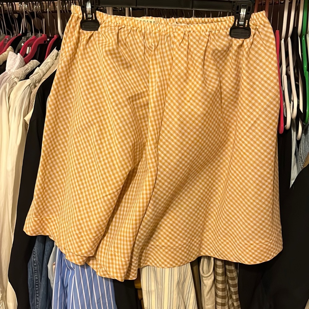 Boheme Yellow Gingham Skort